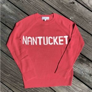 Ellsworth and Ivey Nantucket sweater in Hot Coral